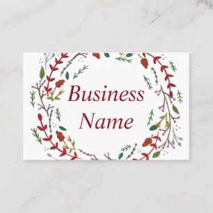 Business Card - Winter Red Wreath