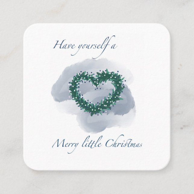 Business Card with Christmas illustration (Front)