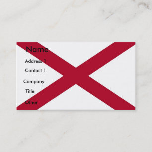 Business Card with Flag of Alabama U.S.A.
