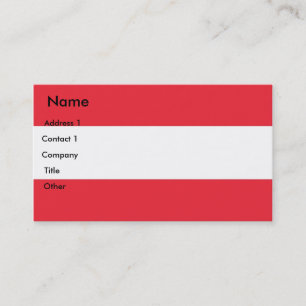 Business Card with Flag of Austria
