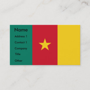 Business Card with Flag of Cameroon