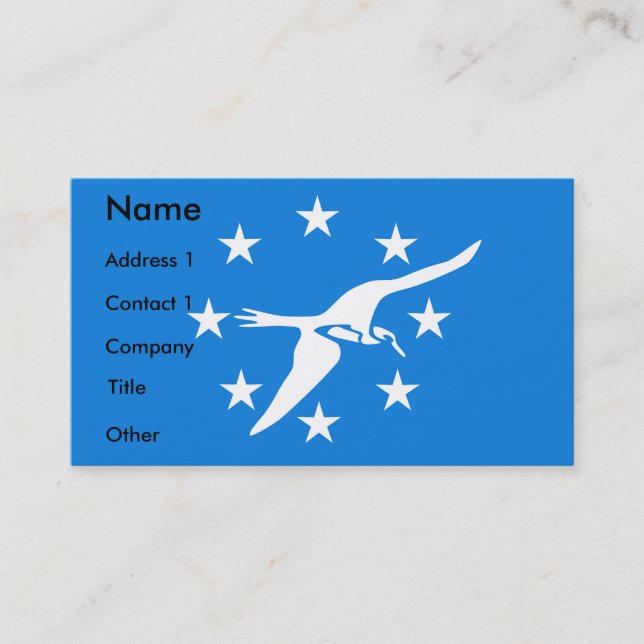 Business Card with Flag of Corpus Christi, U.S.A. (Front)