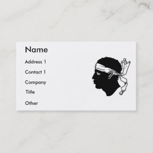 Business Card with Flag of Corsica, France