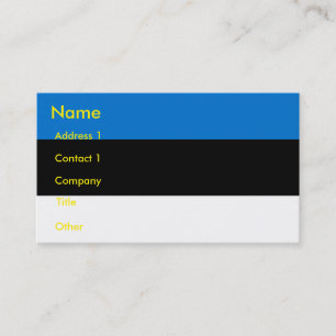 Business Card with Flag of Estonia