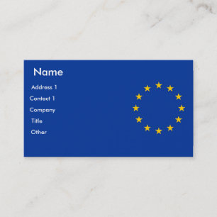 Business Card with Flag of European Union