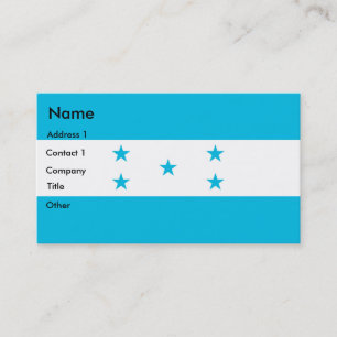 Business Card with Flag of Honduras