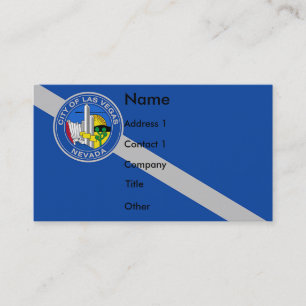 Business Card with Flag of Las Vegas, U.S.A.