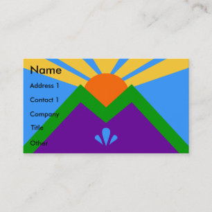 Business Card with Flag of Manitou Springs, USA