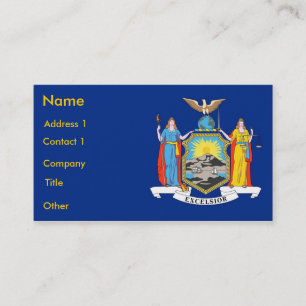 Business Card with Flag of New York U.S.A.