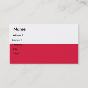 Business Card with Flag of Poland