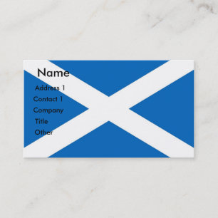Business Card with Flag of Scotland