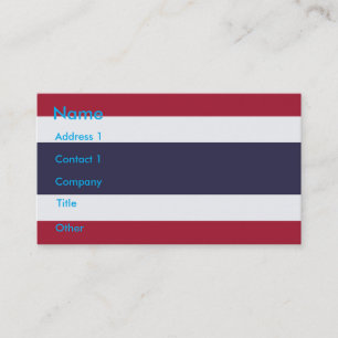 Business Card with Flag of Thailanda