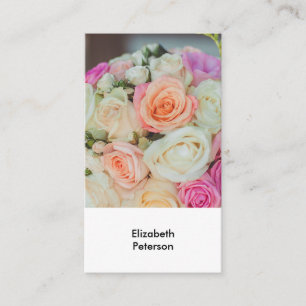 Business card with flower background