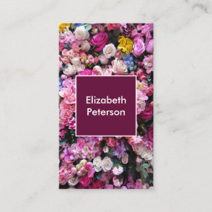 Business card with flower background