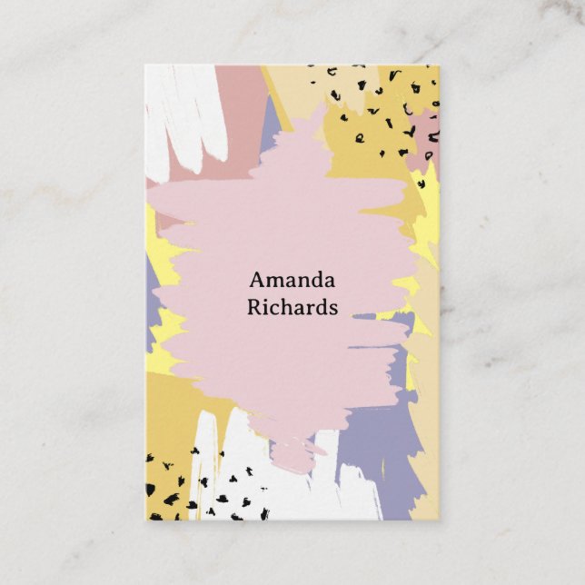 Business card with groovy style background (Front)