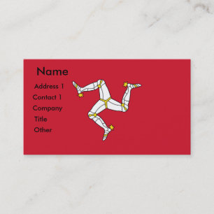 Business Card with Isle of Man Flag, U.K.