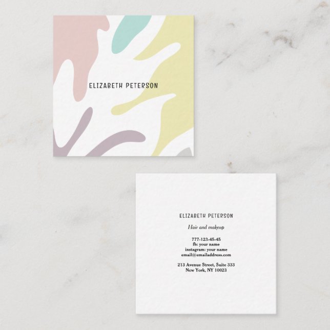 Business card with modern background. (Front/Back)