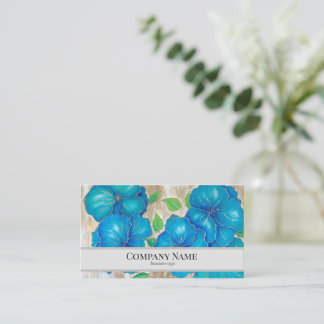Business Card with painting of flowers