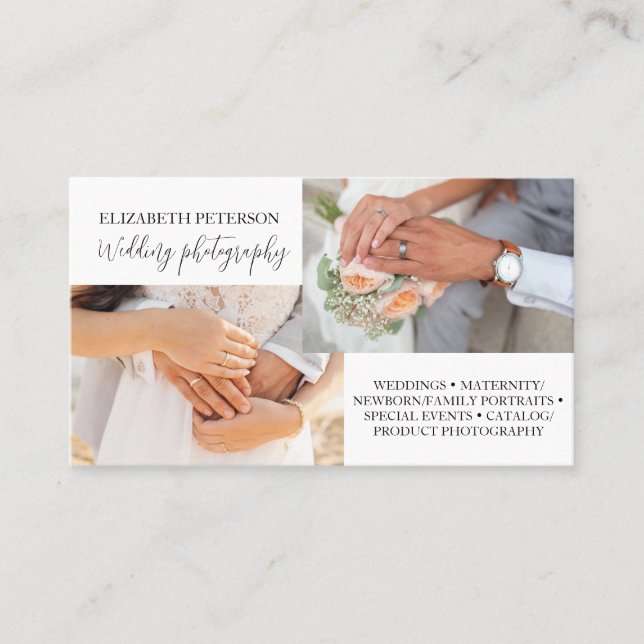 Business card with photo background. (Front)