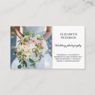 Business card with photo background.