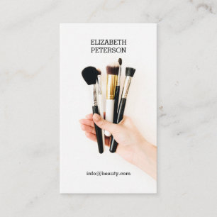 Business card with photo for beauty salon