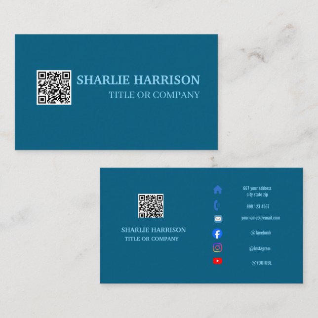 Business Card with QR Code (Front/Back)