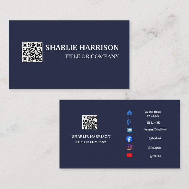 Business Card with QR Code (Front/Back)