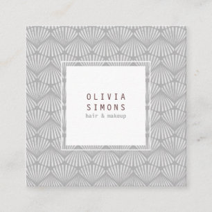  Business Card with retro shells pattern.