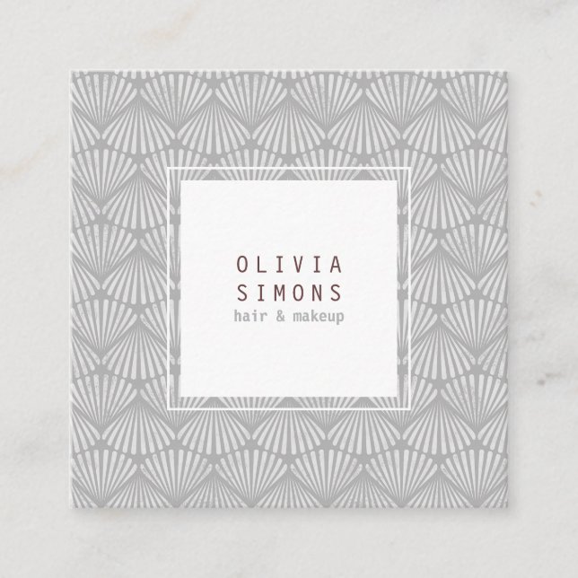  Business Card with retro shells pattern. (Front)