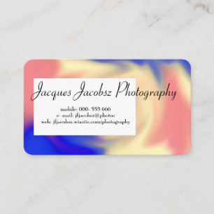 Business Card with Retro Tie Dye Background