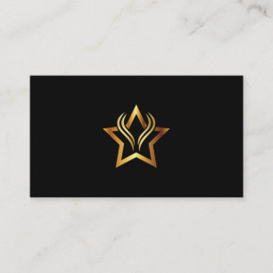 Business Card with star logo