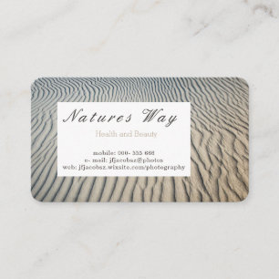 Business Card with textured sea sand background