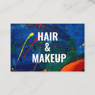 Business card with watercolor background