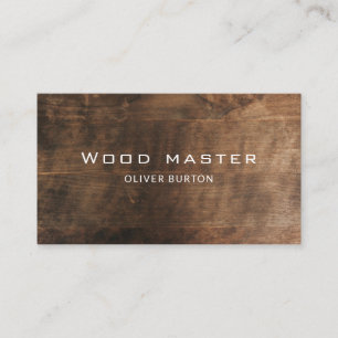 Business card with wood texture.