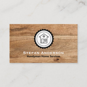 Business card with wooden texture