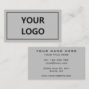 Business Card with Your Name Address Info and Logo