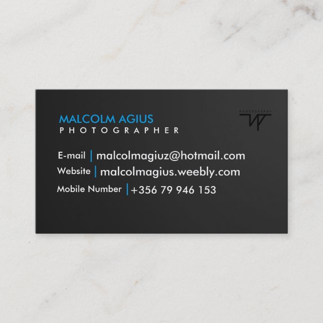 Business card with your own watermark! (Front)