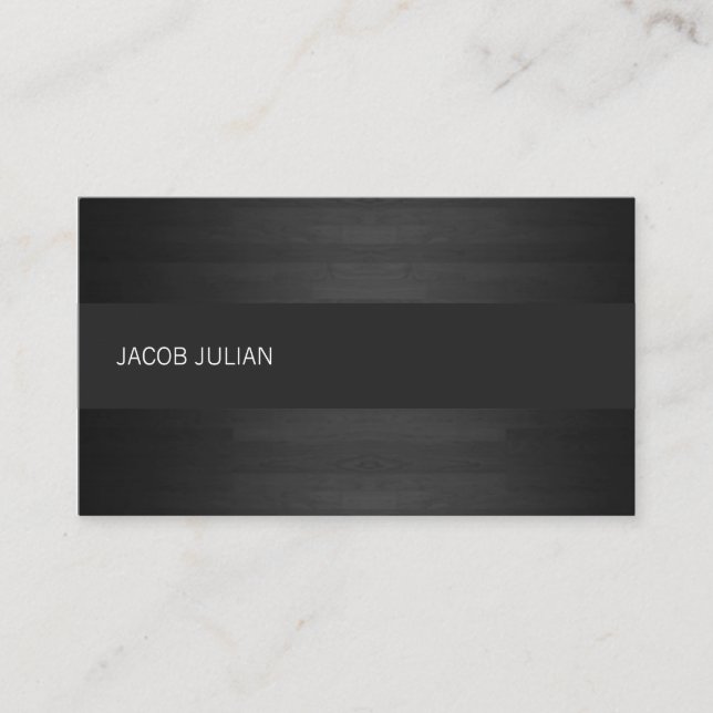 Business Card - Wood Floor Black (Front)