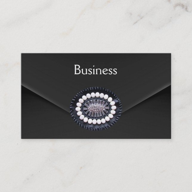 Business Card Zizzago Black Velvet Clutch Purse (Front)