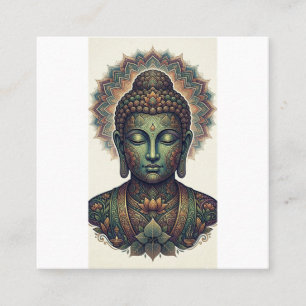 Business CardPeaceful Buddha Dhamma Art - Professi Square Business Card