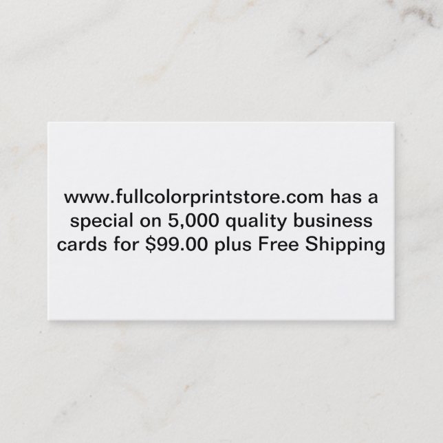 Business Cards (Front)