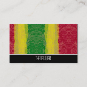 Business Cards Abstract Rasta Red Yellow Green