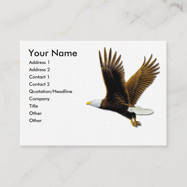 Business Cards, American Bald Eagle Card (Front)