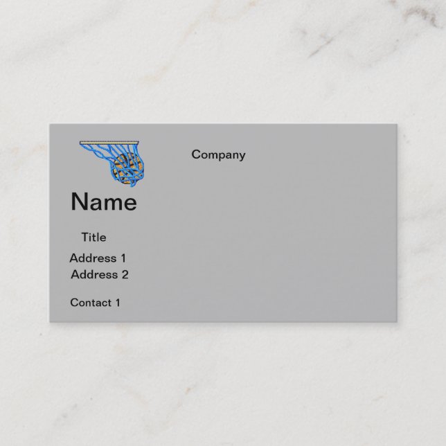 BUSINESS cards BASKETBALL DESIGN (Front)