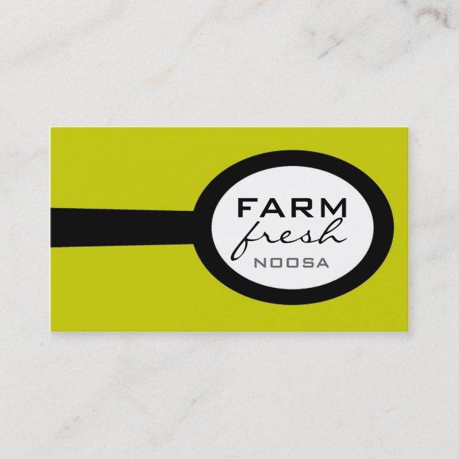 business cards > big spoon [lime : black] (Front)