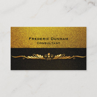 Business Cards - Black and Gold Fancy Modern