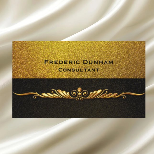 Business Cards - Black and Gold Fancy Modern (Creator Uploaded)