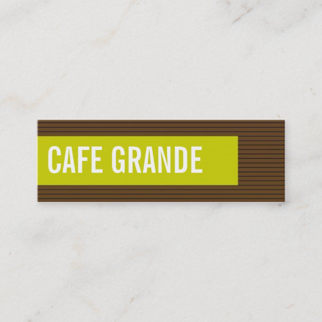 business cards > cafe grande [chocolate : lime] (Front)
