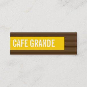 business cards > cafe grande [chocolate : yellow]