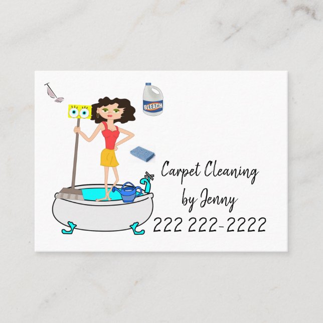 Business Cards, Carpet Cleaning Business Card (Front)